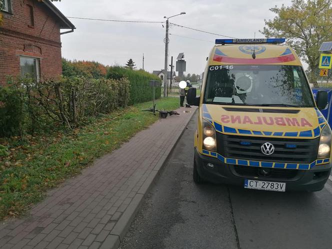 Koszmarny wypadek w Świerczynkach koło Torunia. Nie żyje rowerzysta