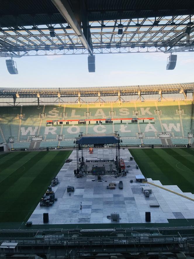 Stadion we Wrocławiu na 2 dni przed walką Usyk - Dubois