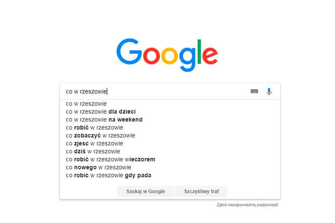 Rzeszów w Google