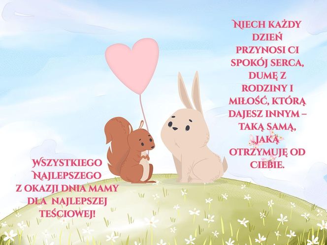 Życzenia dla teściowej na Dzień Mamy