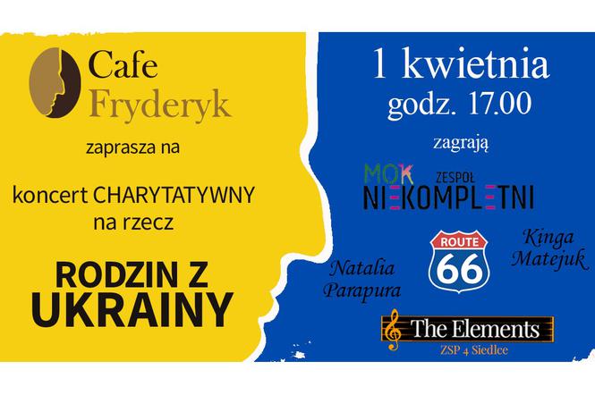 Charytatywny koncert na rzecz uchodźców w Cafe Fryderyk w Siedlcach odbędzie się 1 kwietnia