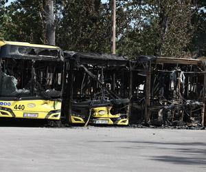 Pożar autobusów w zajezdni w Bytomiu