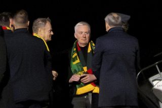 Taki humor miał Donald Tusk po meczu Litwa - Polska