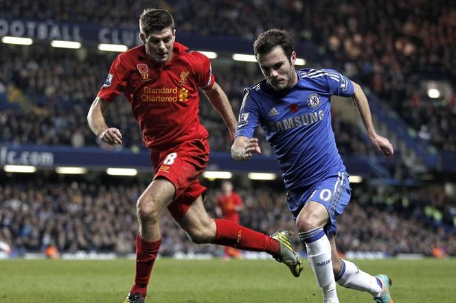 Liverpool - Chelsea, Steven Gerrard i Juan Mata