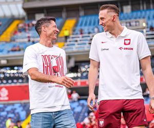 Robert Lewandowski na meczu Polska - Mołdawia