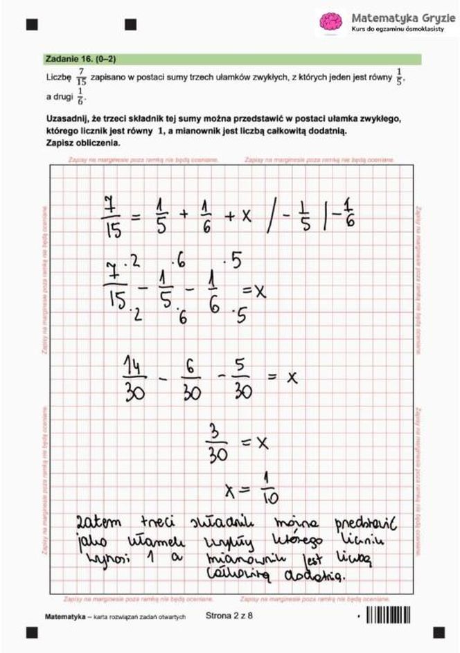 Egzamin ósmoklasisty matematyka 2025: ODPOWIEDZI, arkusze CKE [14.05.2025]