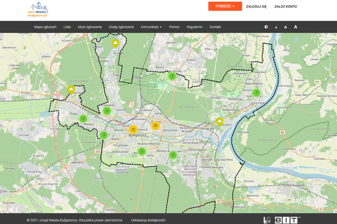 Witryna internetowa Dbamy o Bydgoszcz