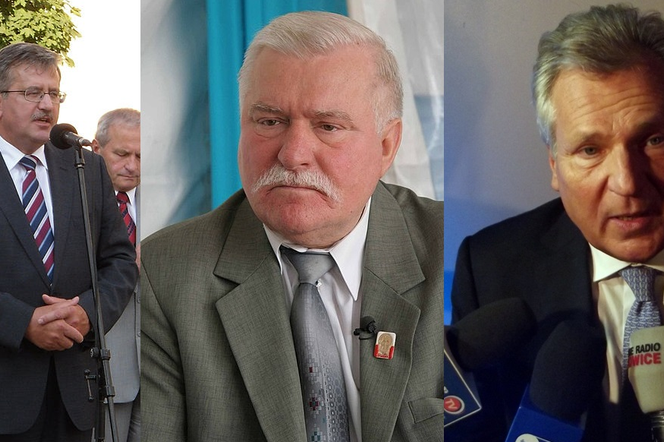 Bronisław Komorowski, Lech Wałęsa i Aleksander Kwaśniewski