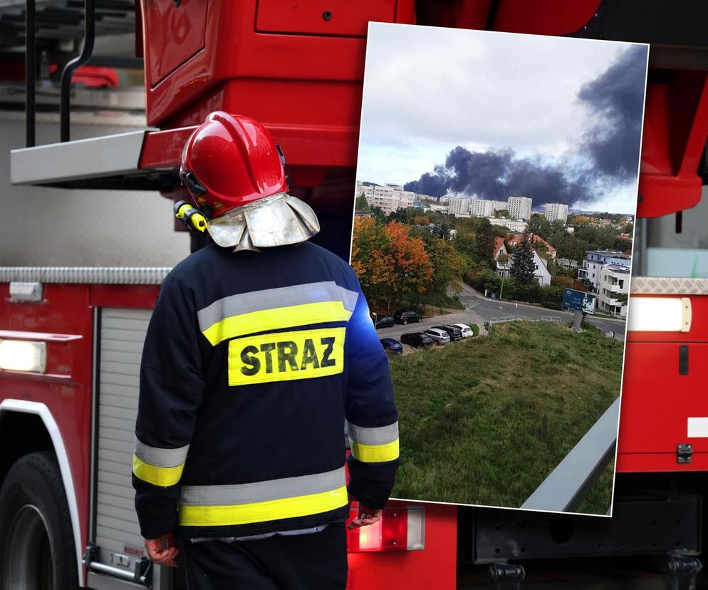 Pożar hali w Gdyni