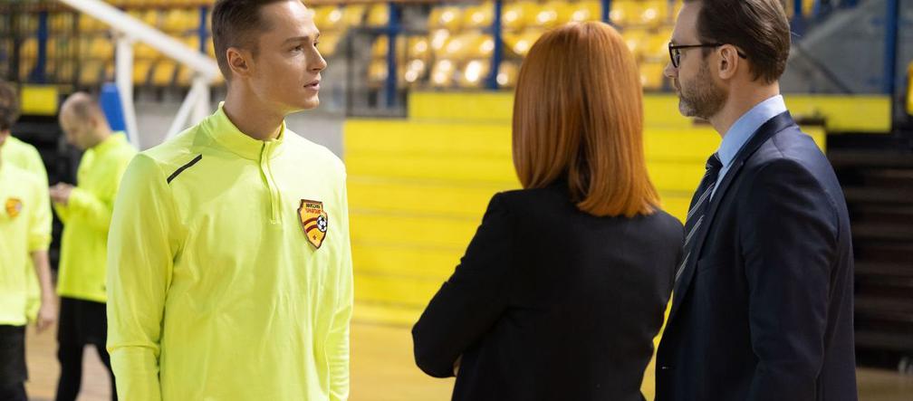 Barwy szczęścia, odc. 2253. Maksymilian Szubert (Marcin Stec), Iga (Ada Fijał), Józek (Patryk Pniewski)