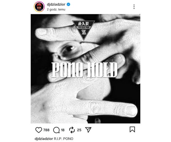 Wielka żałoba na scenie hip-hopowej. Takie słowa padły po śmierci Pono