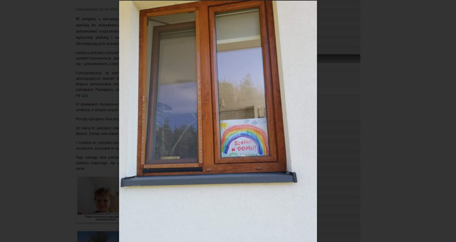 Koronawirus: Dzieci z Leżajska zamieściły w oknach swoje prace z przesłaniem
