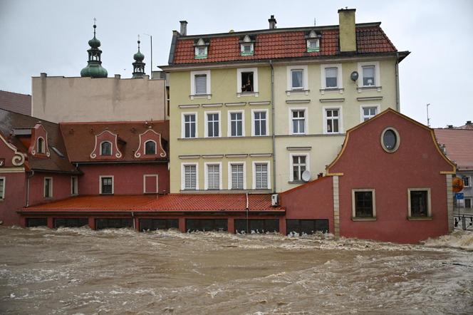 Kłodzko. Zalane centrum miasta