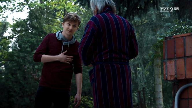 M jak miłość, odc. 1454. Pacjent (Stanisław Banasiuk), Łukasz (Jakub Józefowicz)
