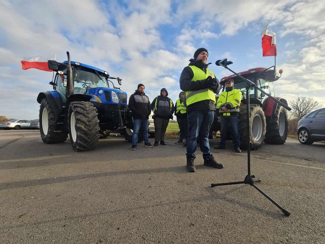 Skromny protest rolników