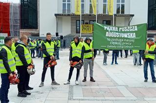 Protest branży drzewnej w Białymstoku - 16 kwietnia 2024