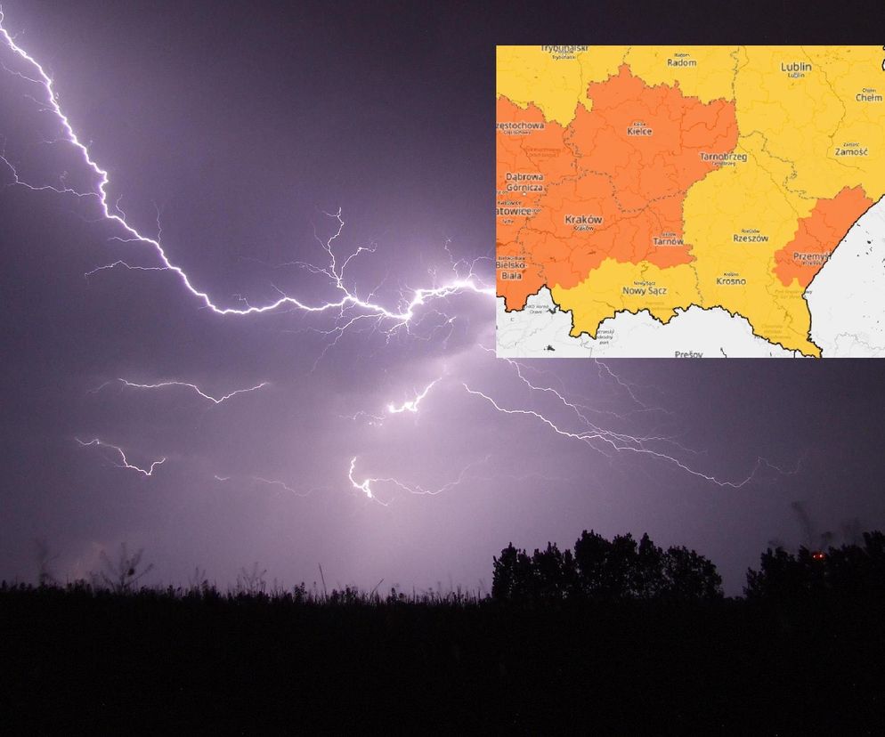 Do regionu świętokrzyskiego zbliża się groźna burza