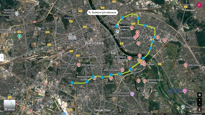 Trzecia linia metra w Warszawie i lokalizacje Rodzinnych Ogrodów Działkowych