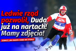 Prezydent Duda w siódmym niebie! Już pomyka po stoku! MAMY ZDJĘCIA