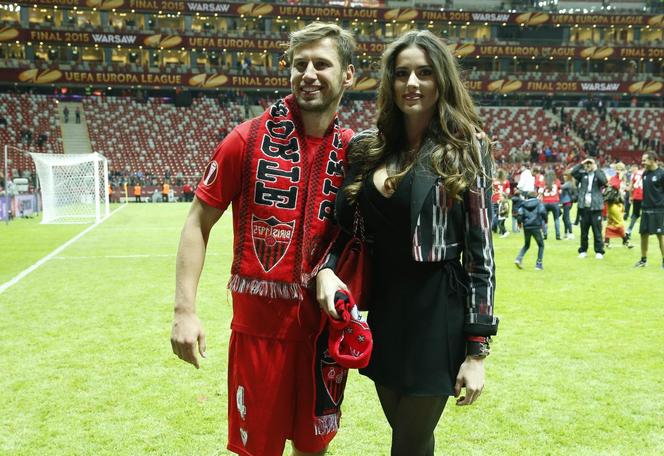 Grzegorz Krychowiak i Celia Jaunat