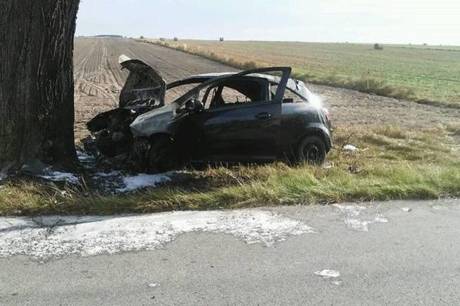 Tragedia o poranku w Marianowie! Samochód w płomieniach, kierowca ZWĘGLONY!