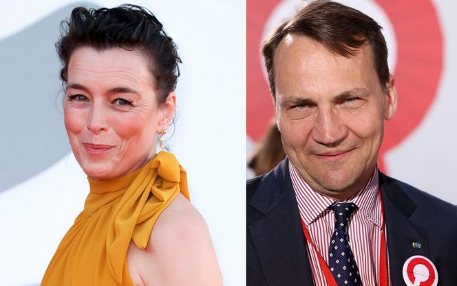 Olivia Williams i Radosław Sikorski