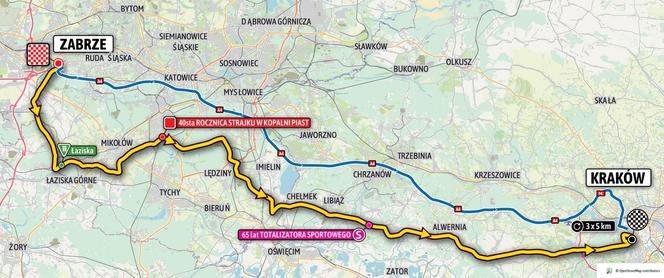 Trasa 7. etapu Tour de Pologne 2021