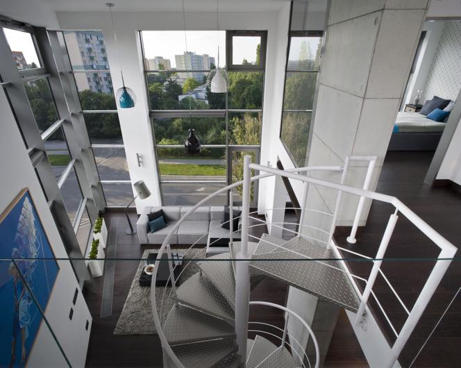 Wnętrza Woronicza Qbik: loft aranżacja w stylu industrialnym