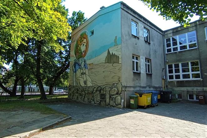 Ekomural na budynku Szkoły Podstawowej nr 54 w Szczecinie