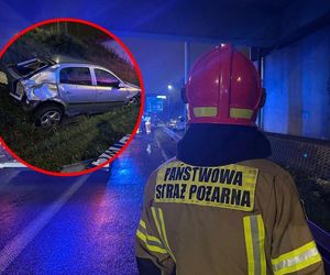 Wypadek na DTŚ w Rudzie Śląskiej. Dwie osoby poszkodowane