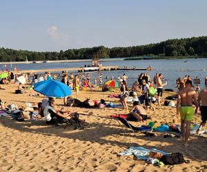 Plażowicze nad Lubianką