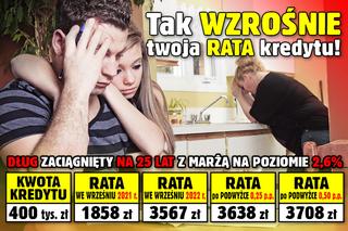 Tak wzrośnie Twoja rata kredytu!