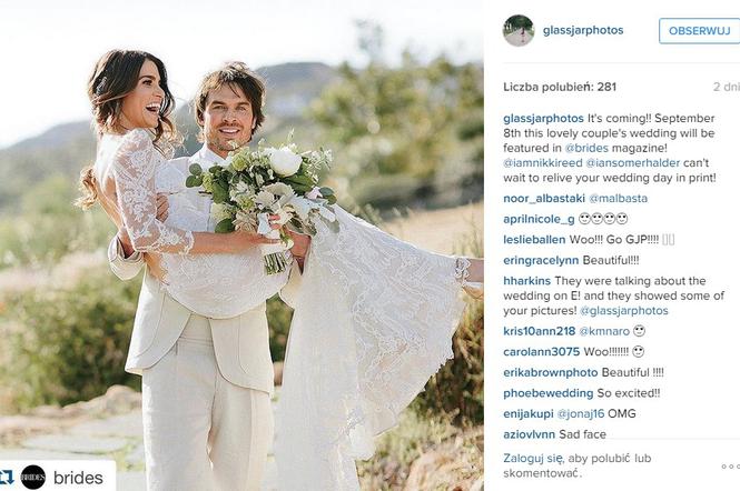Nikki Reed i Ian Somerhalder zdjęcia ze ślubu