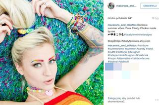 makijaż, tęczowe brwi, kolorowe brwi