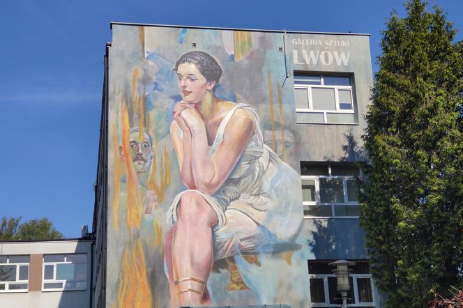 To już trzeci mural z obrazem Jacka Malczewskiego w Radomiu - Pytia jest już gotowa