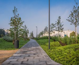 Park nad tunelem POW na Ursynowie - nowy odcinek otwarty na początku września 2025