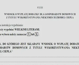 Wzór wniosku o wypłatę dodatku energetycznego dla gospodarstw domowych oraz m.in. placówk opieki zdrowotnej i oświaty