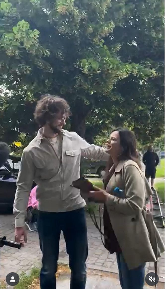 M jak miłość na planie. Kasia (Paulina Lasota), Mariusz (Mateusz Mosiewicz)