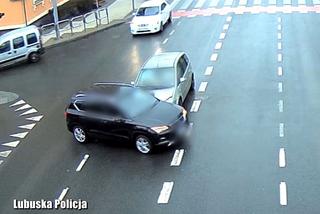 Wypadek w Zielonej Górze. Pojechał na czerwonym świetle, bo inni ruszyli [WIDEO]