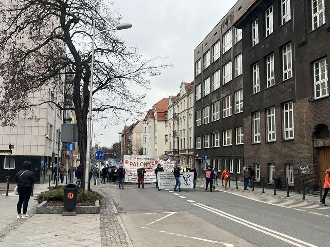 Protest przeciwko Kolei Dużych Prędkości w Katowicach 