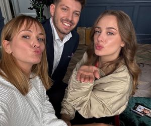 Barwy szczęścia na planie. Justin (Jasper Sołtysiewicz), Ola (Michalina Robakiewicz), Oliwka (Wiktora Gąsiewska)