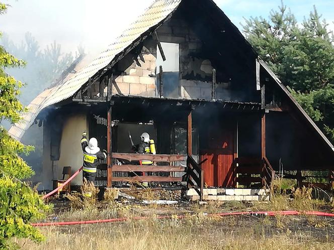 Pożar domków letniskowych