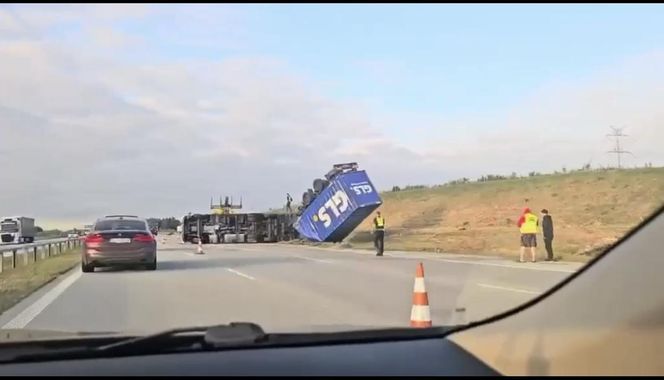 Ciężarówka na A1