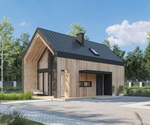 DXM1032 Stodoła 2 MK to kolejny projekt o minimalistycznej bryle, którą podkreślają materiały wykończeniowe