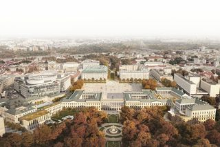 Zachodnia pierzeja pl. Piłsudskiego, widok na Pałac Saski