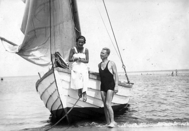 Plaża w Świnoujściu w 1932 roku
