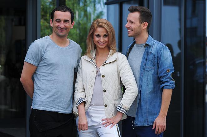Pierwsza miłość. Radek (Mateusz Banasiuk), Hanna Żudziewicz, Kaśka (Michał Koterski)