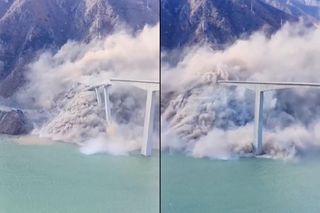 Katastrofa mostu w Chinach. Nowa konstrukcja uległą częściowemu zawaleniu [WIDEO]