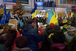 Wiec poparcia w centrum Olsztyna - Solidarni z Ukrainą 24 lutego 