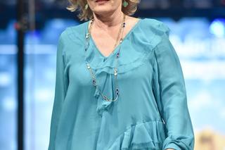 Grażyna Szapołowska na plaży w Juracie